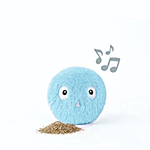 Nunbell Catnip Blue Pom-Pom with Voice macskamenta labda békahanggal 6cm